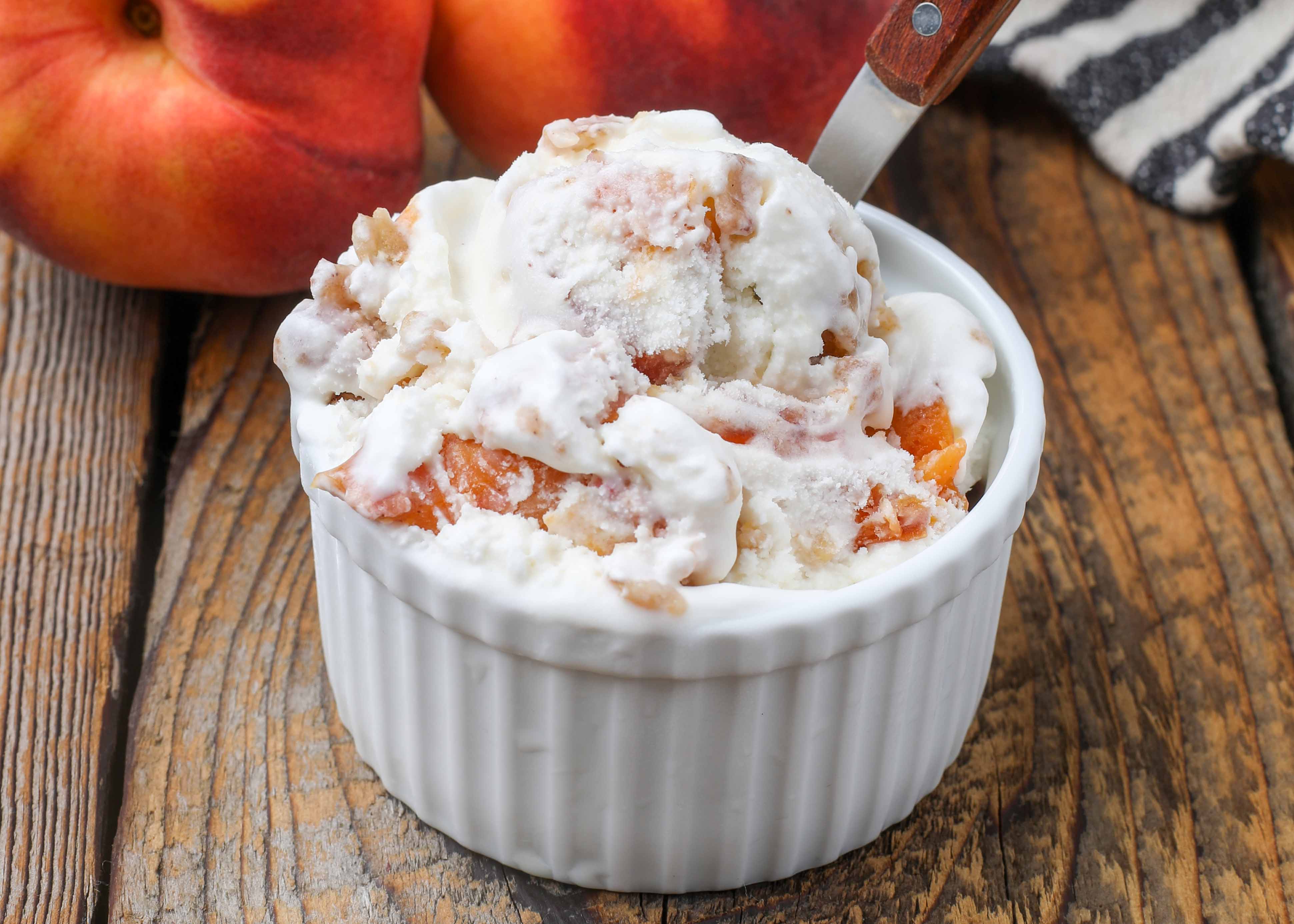 Peach Crisp Ice Cream: Your Favorite Dessert in a Scoop